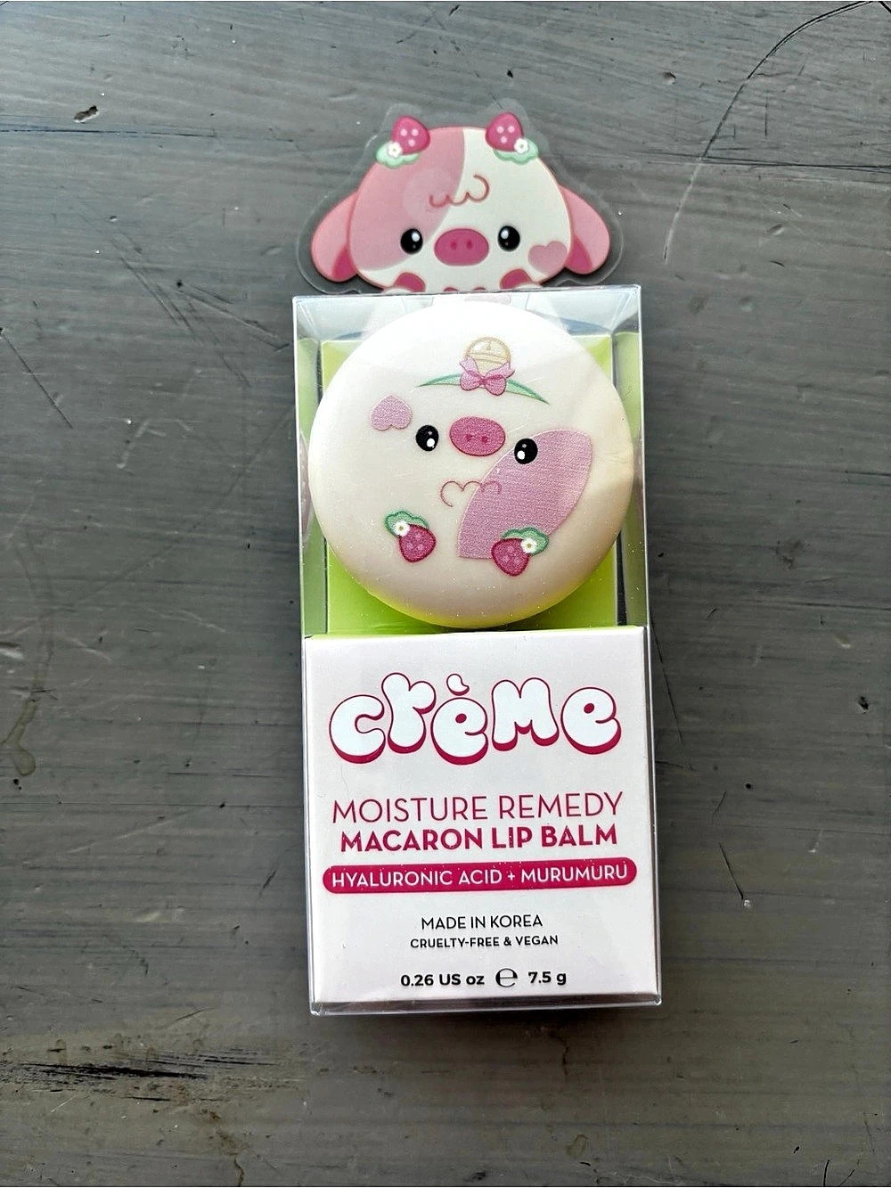 The Creme Shop  Moisture Remedy Macaron Lip Balm Pink Macaron Lip Balm NWT